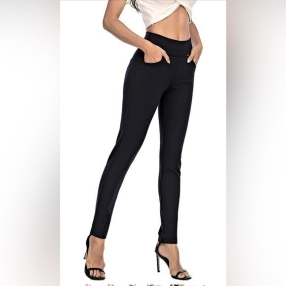 neezeelee Dress Pants for Women Stretch Slim Fit Skinny High Waist Pockets - Picture 1 of 13